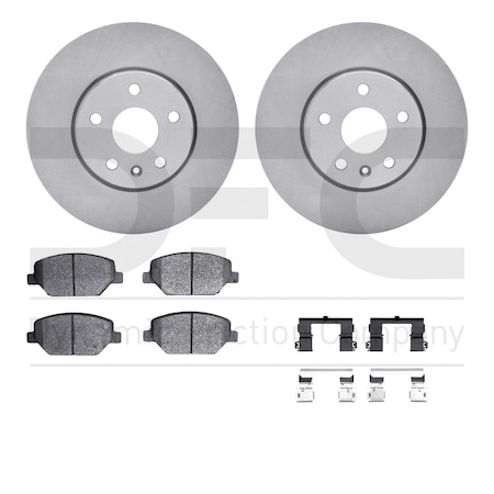 Dynamic Friction Co DFC Brake Rotor with 5000 Brake Pads and Hardware Kit 6512-46383