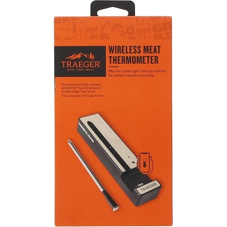 Traeger Woodridge Series Wireless Meat Thermometer, Silver BAC785