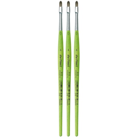 Da Vinci FIT Synthetics Student Brush, Synthetic, Acrylic & Tempera, Filbert, Series 375, Size 4, 3PK VA-375_4