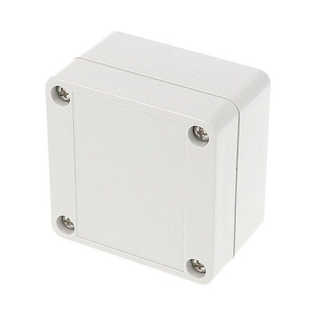 Hammond Screws Electrical Enclosure, 40 mm H, 65 mm D, 65 mm W, 12, 13, 4, 4X, 6, 6P, Polycarbonate 1555B2GY