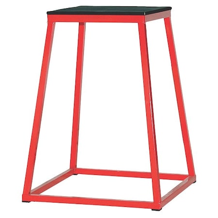 Champion Sports Plyo Box, Steel, Black; Red pxb30