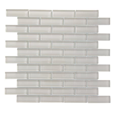 Apollo Tile Light Taupe Beige 11.9 in x 11.9 in Glass Glossy Floor and Wall Mosaic Tile 4.92 sqft/case, 5PK APLBR88085A