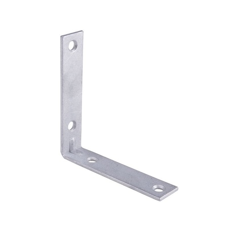 Prosource Corner Brace, 4 in L, 4 in W, 7/8 in H, Galvanized Steel, Galvanized, 3.1 mm Thick Material CB-G04-C4PS