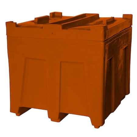 Myton Industries Stack Bulk Ship Container w/lid, 14.5 cubic ft., 800lb capacity, ORG SO-3626L ORANGE