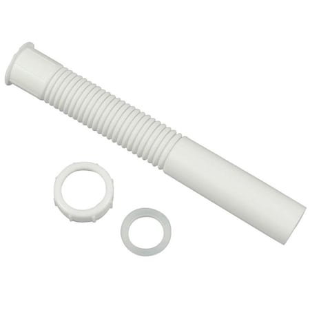 Danco Danco 51068 Tailpiece Extension, 1-1/2 x 12 in Slip-Joint, White 51068