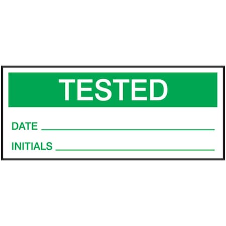 Accuform PRODUCTION CONTROL LABELS TESTED LPC424