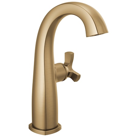 Delta Stryke Single Handle Mid-Height Bathroom Faucet, 6.63 in, Lumicoat Champagne Bronze 6776-CZ-PR-DST