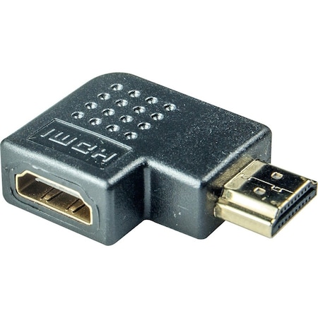 Cable Wholesale HDMI High Speed Horizontal 90 Degree Elbow Adapter - Left, HDMI Type-A Male to HDMI Type-A 30HH-50260