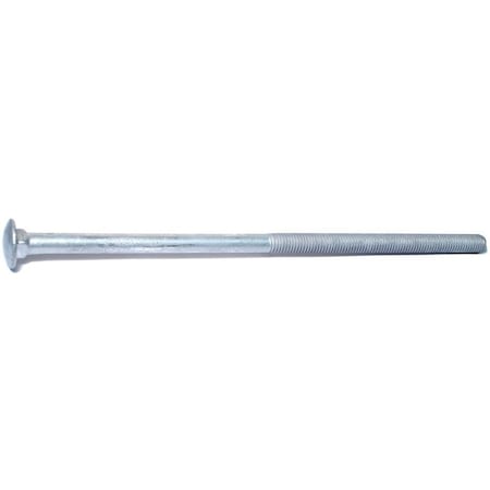 Midwest Fastener 0 Carriage Bolt, 1213 in Thread, NC Thread, 12 in OAL, 2 Grade 5533