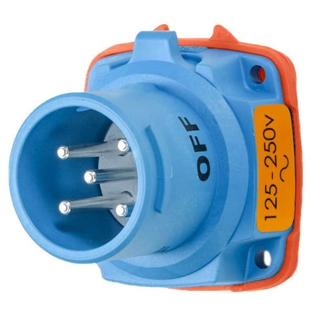 Meltric DSN20 INLET POLY BLUE SIZE 1 TYPE 4X IP 69 3P+N+G 20 A 125/250 VAC 60 Hz 63-18077