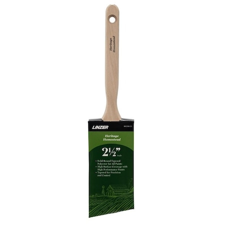 Linzer HH2760-2.5 Angle Sash Brush, 2-1/2 in W, 2-3/4 in L Bristle, Polyester Bristle HH 2760 0250