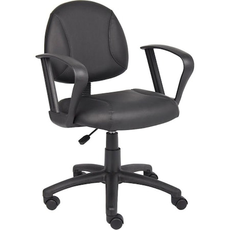 Boss Posture Chair, 25 in W 25" L 39-1/2" H, Loop, Leather Seat B307