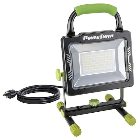 Powersmith Work Light, 120 V, 85 W, 1-Lamp, LED Lamp, 10,000 Lumens, 5000 K Color Temp PWLS100H
