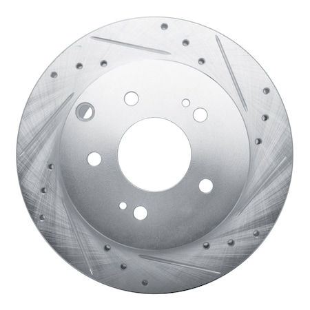 Dynamic Friction Co DFC Brake Rotor - Drilled and Slotted - Silver 631-72040R