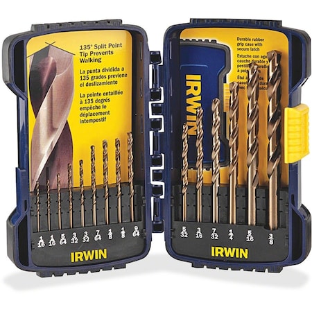 Hanson 15 Piece Cobalt Drill Bit Set 316015
