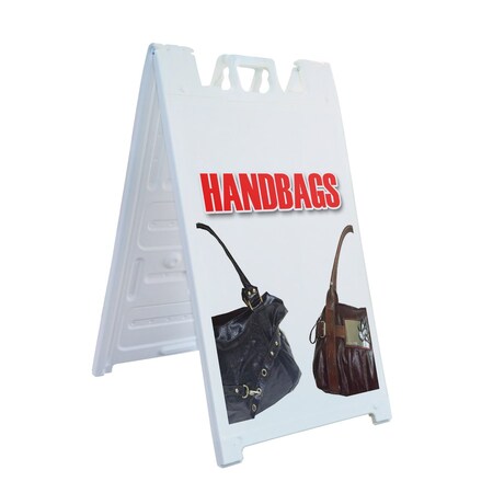 Signmission Handbags, A-Frame & 2 Decals Installed, Heavy-Duty Plastic Frame SBHD-D-2436-Handbags