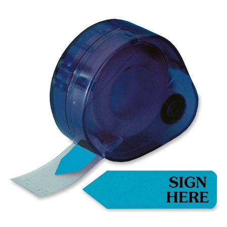 Redi-Tag "Sign Here" Arrow Flags, 1-7/8" x 9/16", Blue, 120 Flags/Dispenser 81034