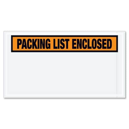 Zoro Select Packing List Envelopes, Orange, PK1000 PL24