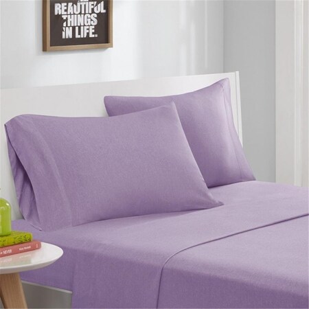 Intelligent Design Blend Jersey Knit Sheet Set, Purple, Twin ID20-703