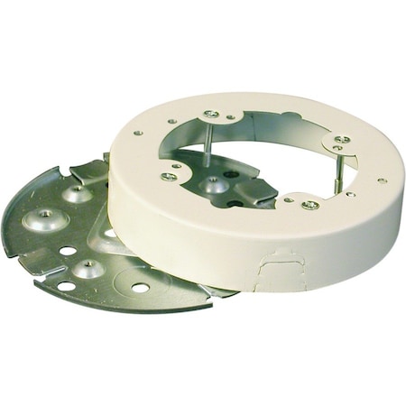 Wiremold Solid Base Fixture Box Fitting, Wht, Steel 5738WH