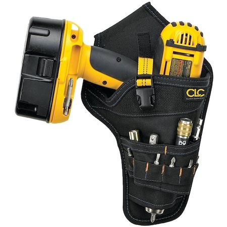 Clc Tool Works Series Drill Holster, Polyester, Black, 1.8 in W, 12-1/2 in H 5023