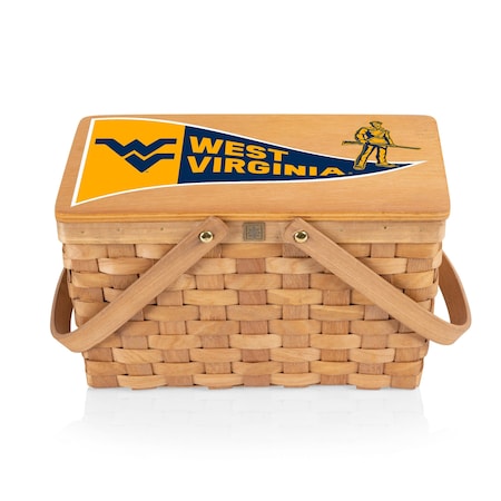 Picnic Time Family Of Brands NCAA West Virginia Mountaineers Poppy Personal Picnic Basket 124-00-299-834-0