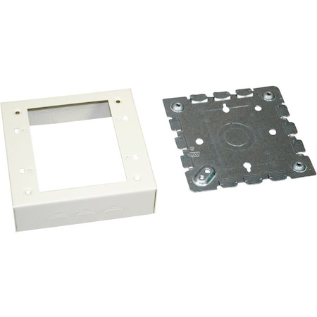 Wiremold Two Gang Box Fitting, White, Steel 5747-2WH