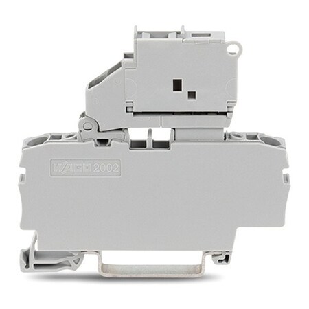Wago Terminal Block, 2.6" L, 250V, Gray 2002-1611