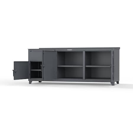 Strong Hold 7 GA Industrial Shop Table with 2 Drawers T9636-2DB