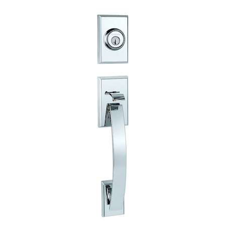 Kwikset Tavaris Single Cylinder Exterior Handleset SmartKey with 6AL Latch and STRKP Strike Pack which 800TVHLIP-26S.STRKP
