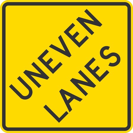 Lyle W8-11, Uneven Lanes, 24x24, Engineer Grade, Yellow G-12787-EG_24x24