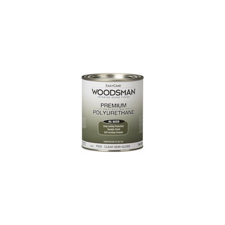 True Value Woodsman Fast Dry Varnish Polyurethane Interior Wood Finish, Oil Base, Clear Semi-Gloss, Qt. PV23-QT