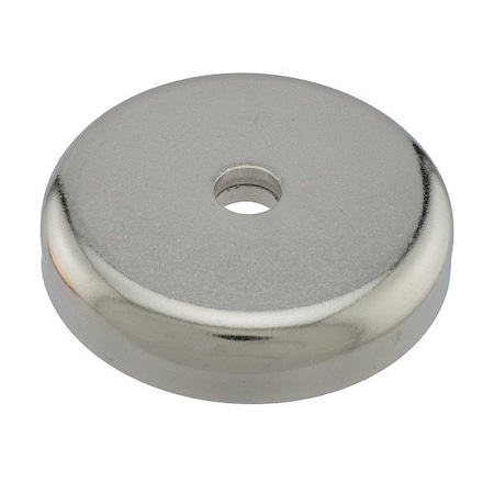 Zoro Select Rare Earth Magnet, Silver, Steel NAC017500NBX