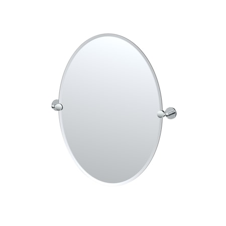 Gatco Sky 26.5" Frameless Oval Mirror, Chrome 5559