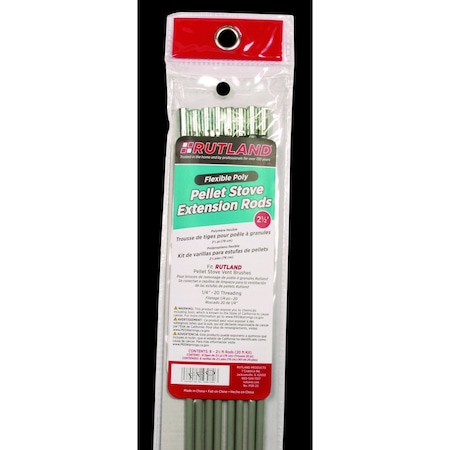 Rutland 20ft Flexible Poly Pellet Stove Extension Rod Kit PSR-20