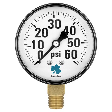 Zenport Dry Air Pressure Gauge, 60 PSI, 3PK DPG60