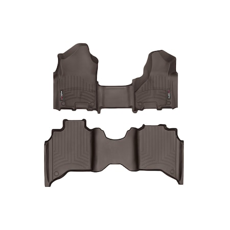 Weathertech Cocoa, Front and Rear Floorliners  Over The Hump 4715711-4715454