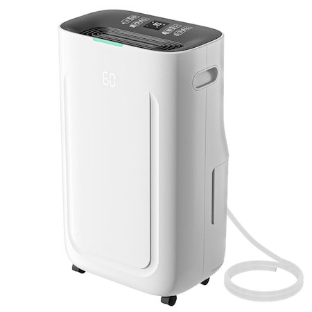Edendirect 80 Pint 5000 Sq.Ft Dehumidifier for Basements with Large 6.5L Water Tank, 24H Timer ZR525A