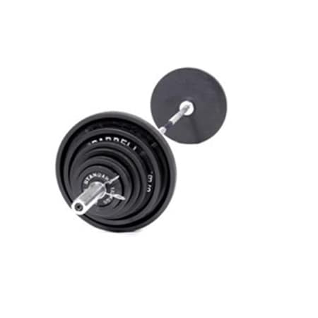 Usa Sports By Troy Barbell Troy Barbell Olympic 300 Pound Weight Set - Black Plates Bar And Collars BOSS-300