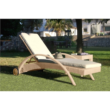 Panama Jack Outdoor Panama Jack Austin Chaise Lounge with Cushion PJO-3801-NAT-CL-CUSH
