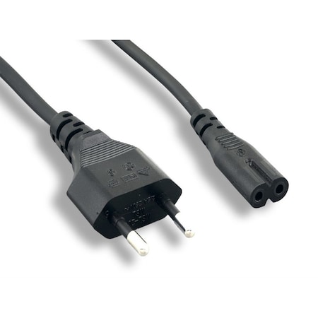 Monoprice Power Cord - CEE 7/16 (Europe) to IEC 60320 C7 (non Polarized)_ 18AWG_ 32983