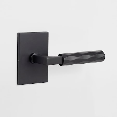 Mcbowery Hailey Matte Black Double Dummy Door Handle, Rectangular Rosette, Concealed Screws 203DMMB