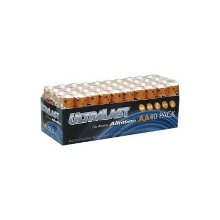 Ultralast Ultralast UL40AAVP General Purpose Battery - For Multipurpose - AA - 40 Pack UL40AAVP