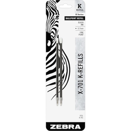 Zebra Pen Zebra Pen X-701 Tactical Ballpoint Pen Refill - Fine Point - 2-/ Pack 85212