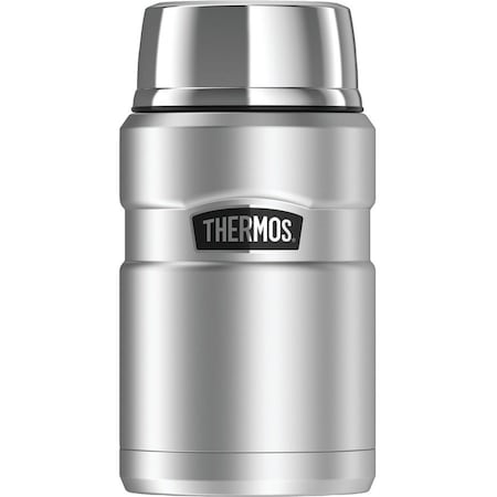 Thermos STAINLESS KING Vacuum Insulated Food Jar, 24 oz Capacity, Stainless Steel, Matte Steel SK3020MSTRI4