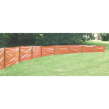 Mutual Industries Silt Fence, 100 ft L, 36 in W, 112 x 112 in Mesh, Fabric, Orange 14987-45-36