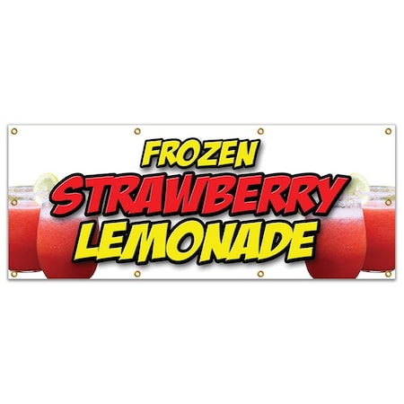 Signmission FROZEN STRAWBERRY LEMONADE BANNER SIGN cold refreshing slushie drink B-96 Frozen Strawberry Lemon