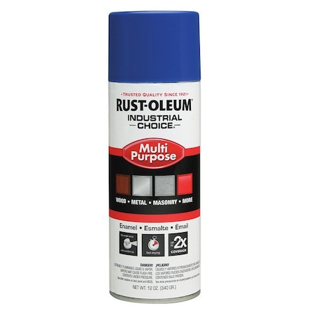 Industrial Choice 12 Oz Rust-Oleum Brands OSHA Safety Blue Enamel Spray Paint 1624830