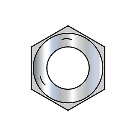Zoro Select 1 1/8-12 Hex Nut Finsh Fine Gr5 Zinc, 95Pk 113NF5