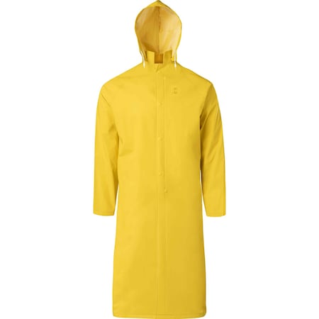 Ironwear 49" PVC/Polyester Non Conductive Raincoat, Yellow, 5X-Large 9222-Y-5XL